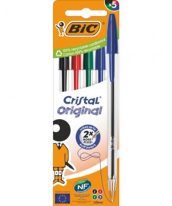 Bolígrafos de Tinta de Aceite Bic Cristal Original 516346/ 5 unidades/ Colores Surtidos