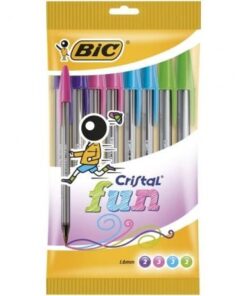 Bolígrafos de Tinta de Aceite Bic Cristal Fun 921342/ 10 unidades/ Colores Surtidos