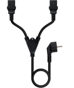 Cable Alimentación Nanocable 10.22.0100-L300/ Schuko Macho - 2 x C13 Hembra/ 3m/ Negro