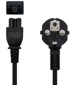 Cable Alimentación Trébol Nanocable 10.22.0302-L300/ Schuko Macho - C5 Hembra/ 3m/ Negro