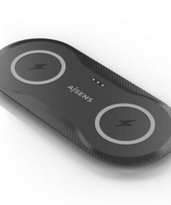 Base de carga inalámbrica aisens asch-15w2wc060-bk/ 15w/ negro