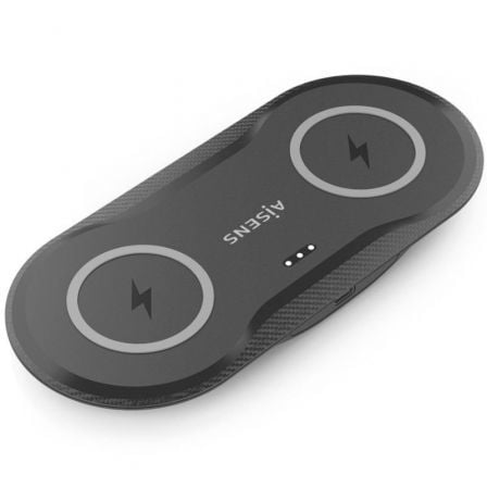 Base de carga inalámbrica aisens asch-15w2wc060-bk/ 15w/ negro - Imagen 3