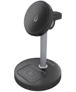 Base de carga inalámbrica aisens asch-15w3wc066-bk/ 15w/ negro