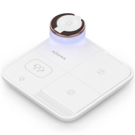 Base de carga inalámbrica aisens asch-15w4wc061-w/ 15w/ blanco