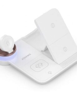 Alternative view of Base de carga inalámbrica aisens asch-15w4wc061-w/ 15w/ blanco