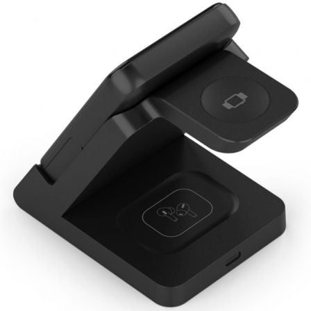 Base de carga inalámbrica aisens asch-15w4wc064-bk/ 15w/ negro - Imagen 4