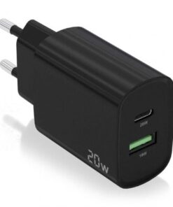 Cargador de pared aisens a110-0755/ 1xusb tipo-c/ 1xusb/ 20w