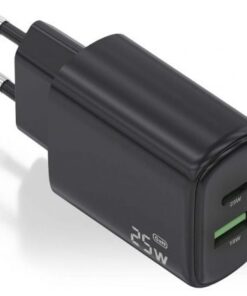 Cargador de pared gan aisens a110-0912/ 1xusb tipo-c/ 1xusb/ 25w/ negro