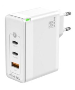 Alternative view of Cargador de pared gan aisens asch-100w3p008-w/ 2xusb tipo-c/ 1x usb/ 100w