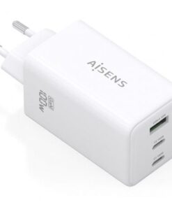 Cargador de pared gan aisens asch-100w3p051-w/ 2xusb tipo-c/ 1xusb/ 100w