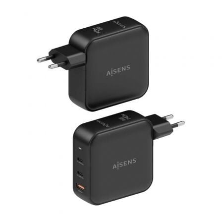 Cargador de pared gan aisens asch-140w3p031-bk/ 2xusb tipo-c/ 1xusb/ 140w - Imagen 3