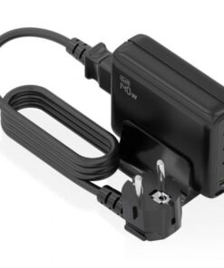 Cargador sobremesa gan aisens asch-140w4p056-bk/ 3xusb tipo-c/ 1xusb/ 140w