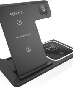 Base de carga inalámbrica aisens asch-15w3wc043-bk/ 15w