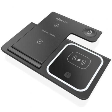 Base de carga inalámbrica aisens asch-15w3wc043-bk/ 15w - Imagen 2