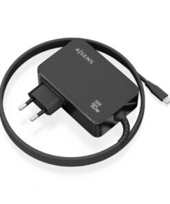 Cargador de pared gan aisens asch-1pd90wl034-bk/ 1xusb tipo-c + cable 1.8m/ 90w