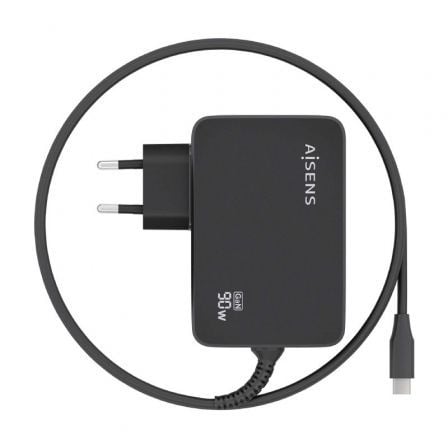 Cargador de pared gan aisens asch-1pd90wl034-bk/ 1xusb tipo-c + cable 1.8m/ 90w - Imagen 3