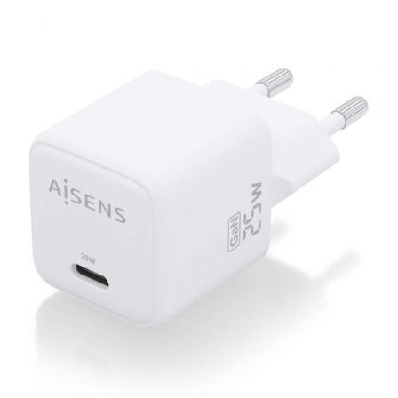 Cargador de pared gan aisens asch-25w1p012-w/ 1xusb tipo-c/ 25w - Imagen 2