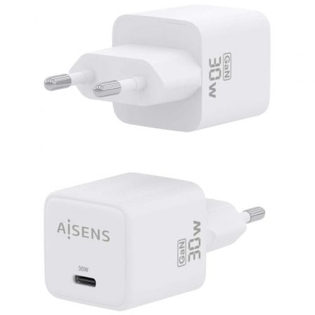 Cargador de pared gan aisens asch-30w1p035-w/ 1xusb tipo-c/ 30w - Imagen 2