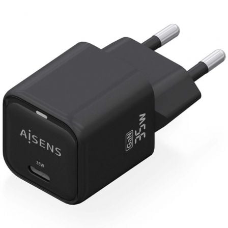 Cargador de pared gan aisens asch-35w1p023-bk/ 1xusb tipo-c/ 35w - Imagen 2