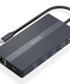 Alternative view of Docking usb tipo-c aisens asuc-12p017-gr/ 2xhdmi 4k/ 4xusb/ 1xusb tipo-c/ 1xrj45/ 1xdisplayport/ 1xlector tarjetas/ 1xusb