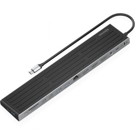 Docking usb tipo-c aisens asuc-13p042-gr/ 2xusb tipo-c/ 1xusb tipo-c pd/ 2xusb/ 2xhdmi/ 1xdisplayport/ 1xlector de tarjetas/ - Imagen 2