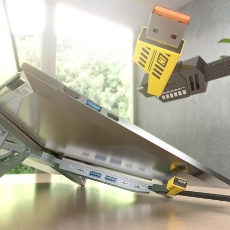 Soporte de mesa - docking usb tipo-c aisens asuc-4p021-gr/ 2xusb/ 1xusb tipo-c/ 1xusb tipo-c pd/ gris - Imagen 5