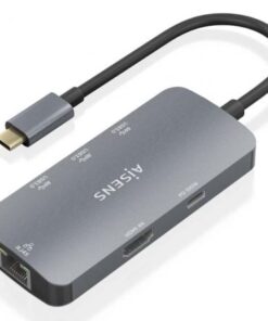 Docking usb tipo-c aisens asuc-6p019-gr/ 1xhdmi 4k/ 3xusb/ 1xrj45/ 1xusb tipo-c pd/ gris