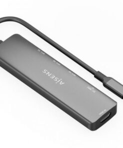 Docking usb tipo-c aisens asuc-6p024-gr/ 1xhdmi 4k/ 3xusb/ 1xlector tarjetas/ gris