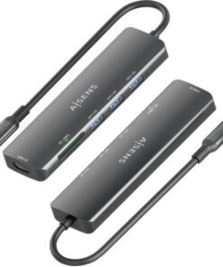 Alternative view of Docking usb tipo-c aisens asuc-6p024-gr/ 1xhdmi 4k/ 3xusb/ 1xlector tarjetas/ gris