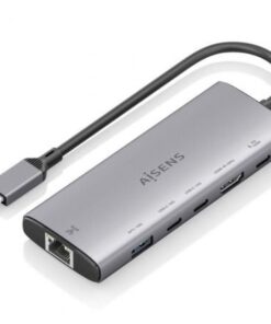 Docking usb tipo-c aisens asuc-6p030-gr/ 1xhdmi 4k/ 1xusb/ 2xusb tipo-c/ 1xrj45/ 1xusb tipo-c pd/ gris