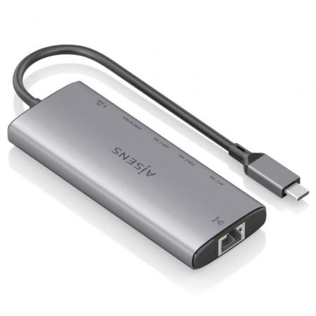 Docking usb tipo-c aisens asuc-6p030-gr/ 1xhdmi 4k/ 1xusb/ 2xusb tipo-c/ 1xrj45/ 1xusb tipo-c pd/ gris - Imagen 2