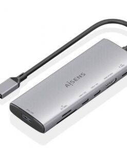 Docking usb tipo-c aisens asuc-7p031-gr/ 1xhdmi 4k/ 1xusb/ 2xusb tipo-c/ 1xlector tarjetas/ 1xusb tipo-c pd/ gris
