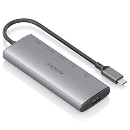 Docking usb tipo-c aisens asuc-7p031-gr/ 1xhdmi 4k/ 1xusb/ 2xusb tipo-c/ 1xlector tarjetas/ 1xusb tipo-c pd/ gris - Imagen 2