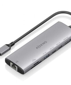Docking usb tipo-c aisens asuc-7p032-gr/ 1xhdmi 4k/ 1xusb/ 2xusb tipo-c/ 1xrj45/ 1xlector tarjetas/ gris