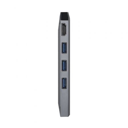 Docking usb tipo-c aisens asuc-8p004-gr/ 1xhdmi 4k/ 3xusb/ 1xrj45/ 1xlector tarjetas / 1xusb tipo-c pd/ gris - Imagen 3