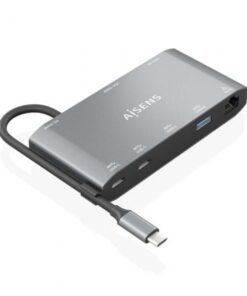 Docking usb tipo-c aisens asuc-8p010-gr/ 1xhdmi 4k/ 1xvga/ 2xusb/ 1xrj45/ 2xusb tipo-c/ 1xusb tipo-c pd/ gris
