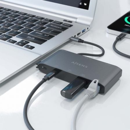 Docking usb tipo-c aisens asuc-8p010-gr/ 1xhdmi 4k/ 1xvga/ 2xusb/ 1xrj45/ 2xusb tipo-c/ 1xusb tipo-c pd/ gris - Imagen 5