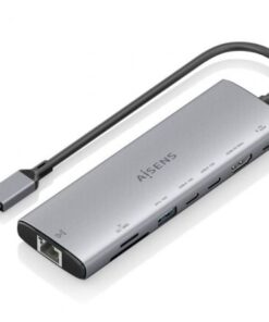 Docking usb tipo-c aisens asuc-8p033-gr/ 1xhdmi 4k/ 1xusb/ 2xusb tipo-c/ 1xrj45/ 1xlector tarjetas/ 1xusb tipo-c pd/ gris