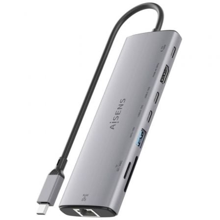 Docking usb tipo-c aisens asuc-8p033-gr/ 1xhdmi 4k/ 1xusb/ 2xusb tipo-c/ 1xrj45/ 1xlector tarjetas/ 1xusb tipo-c pd/ gris - Imagen 3