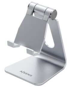 Soporte para smartphone/tablet aisens ms1pm-081/ plata