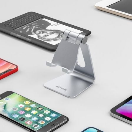 Soporte para smartphone/tablet aisens ms1pm-081/ plata - Imagen 4
