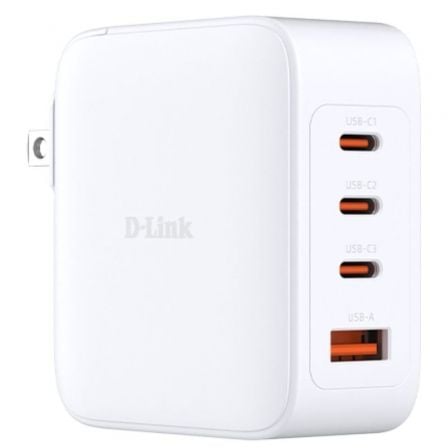 Cargador de pared gan d-link dcf-141/e/ 3xusb tipo-c/ 1xusb/ 140w