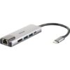 Docking usb tipo-c d-link dub-m520/ 2xusb/ 1xusb tipo-c/ 1xhdmi 4k/ 1xrj45/ 1xthunderbolt/ gris