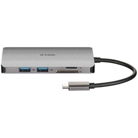 Docking usb tipo-c d-link dub-m810/ 3xusb/ 1xusb tipo-c/ 1xthunderbolt/ 1xhdmi 4k/ 1xrj45/ 1xlector tarjetas/ gris - Imagen 2