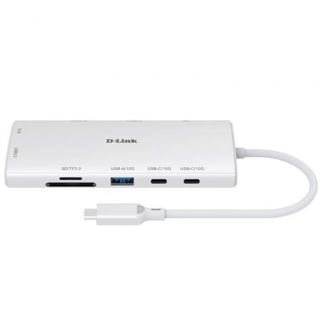 Docking usb tipo-c d-link dup-a01/ 1xusb/ 2xusb tipo-c/ 2xhdmi 4k/ 1xrj45/ 1xlector de tarjetas/ 1xusb tipo-c pd/ blanco - Imagen 2