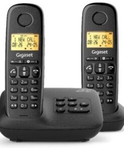 Teléfono inalámbrico gigaset basic 100/ pack duo/ negro