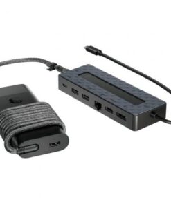 Alternative view of Pack docking usb tipo-c y cargador universal para portátil hp 9h0h9aa