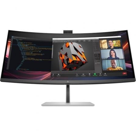 Monitor profesional ultraparonámico curvo hp pro serie 7 34"/ wqhd/ webcam/ multimedia/ regulable en altura/ plata