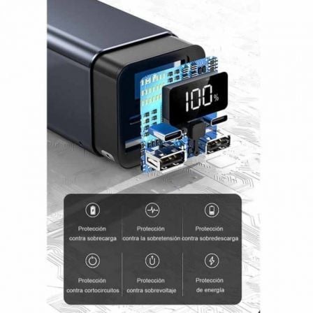 Batería externa/powerbank leotec powerbank 20000mah pd/ 65w/ compatible con portátiles - Imagen 5