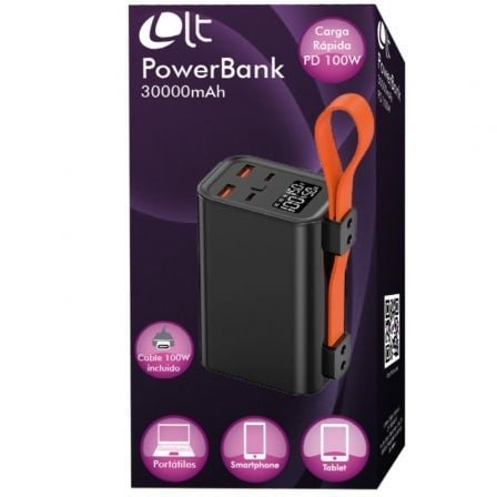 Batería externa/powerbank leotec powerbank 30000mah pd/ 100w/ compatible con portátiles - Imagen 5